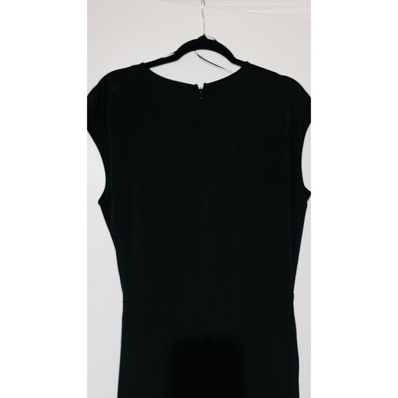 Michael Kors Wrap Front Wide Leg Holiday Jumpsuit L Black RT$140 Cocktail Party - Picture 7 of 7